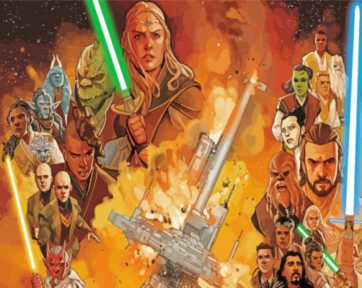 Star Wars The High Republic Characters Paint By Numbers