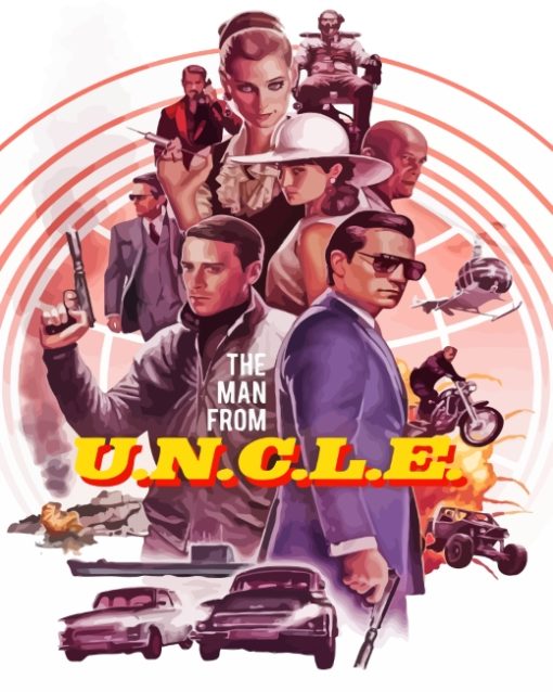 The Man From Uncle Poster Paint By Number