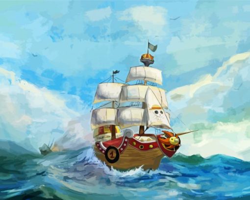 Thousand Sunny Anime Art Paint By Numbers
