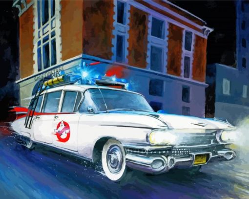 White Ecto 1 Art Paint By Numbers