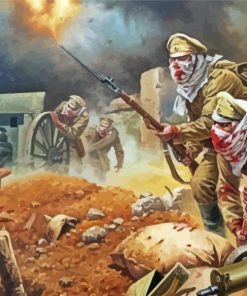 Wold War 2 Battle Scene Paint By Numbers