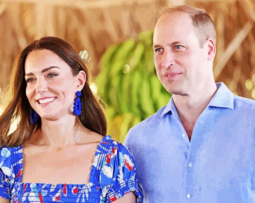Cute Prince William And Kate Paint By Numbers