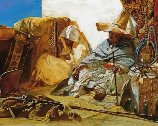 Orientalischer Teppichhandler By Eduard Charlemont Paint By Numbers