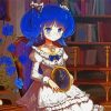 Anime Girl With Dress And Clock Paint By Number