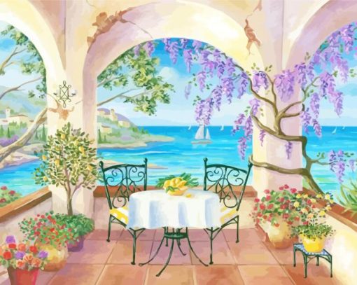 Balcony Ocean View Paint By Numbers