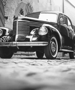 Black And White Opel Kapitan Paint By Numbers