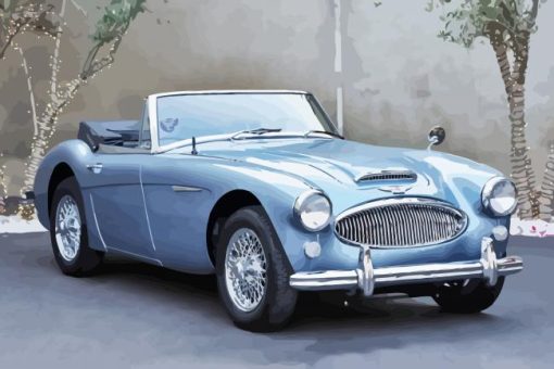 Blue Austin Healey Paint By Numbers