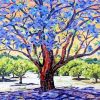 Blue Mosaic Tree Paint By Numbers