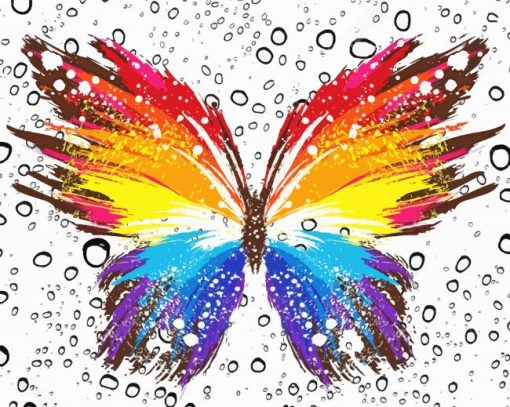 Colorful Butterfly And Water Paint By Numbers