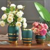 Green Vases Of Flowers Paint By Numbers