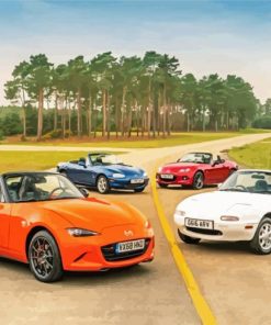 Mazda Mx5 Mk1 Cars Paint By Numbers