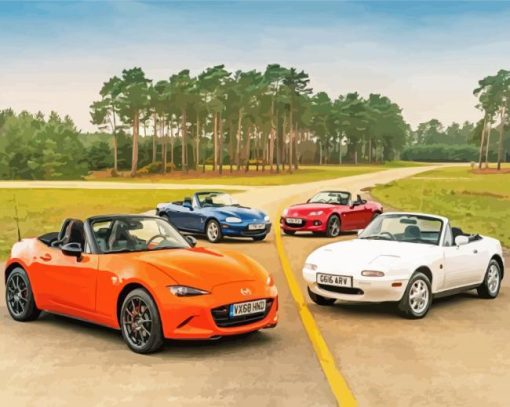 Mazda Mx5 Mk1 Cars Paint By Numbers