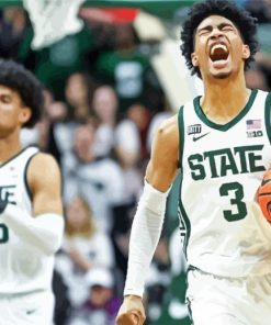 Michigan State Spartans Basketballer Paint By Numbers
