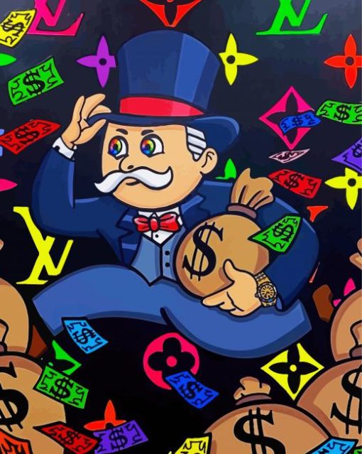 Mr Monopoly Art Paint By Numbers