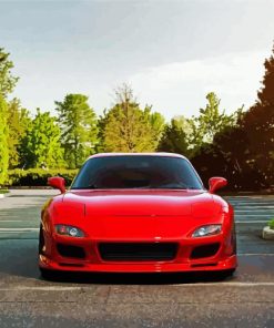 Red Mazda RX 7 Car Paint By Numbers