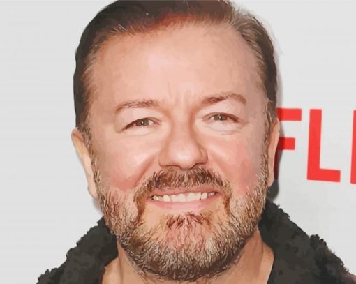 Ricky Gervais Face Paint By Numbers