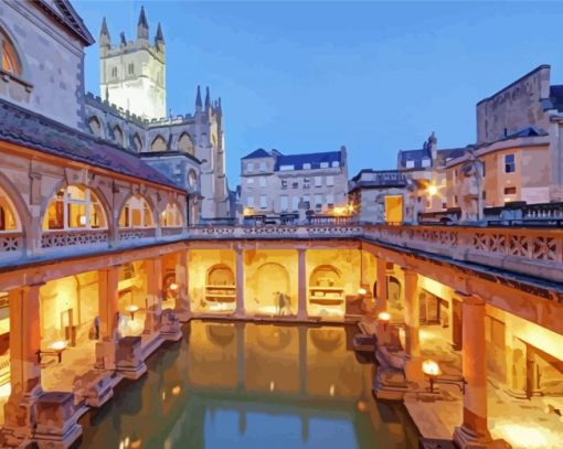 Romans Bath In City Of Bath Paint By Numbers