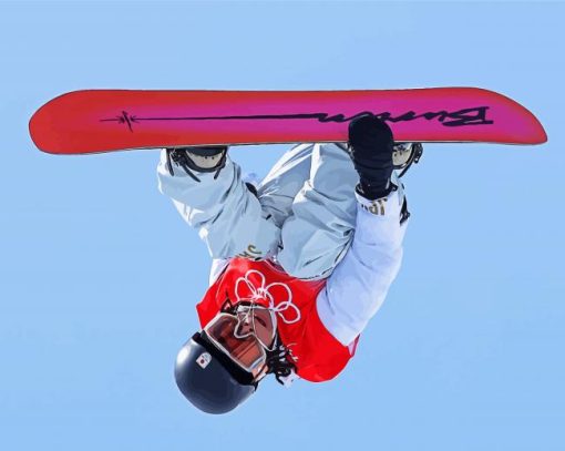 Snowboarding Olympics Shaun White Paint By Numbers