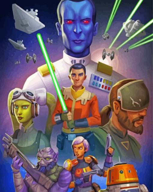Star Wars Rebels Characters Paint By Numbers