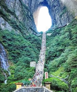 Tianmen Mountain In Heaven Gate Arch Paint By Numbers