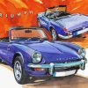 Triumph Spitfire Cars Art Paint By Numbers