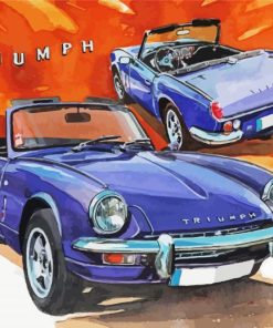 Triumph Spitfire Cars Art Paint By Numbers