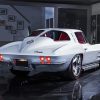 White Split Window Corvette Paint By Numbers