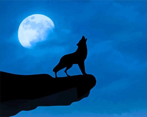 Wolf By Moonlight Paint By Numbers