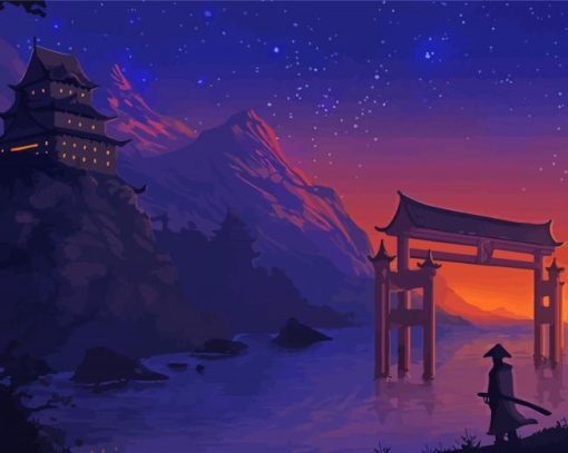 Anime Landscape Paint By Numbers