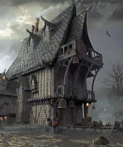 Fantasy Dark Cottage Paint By Numbers