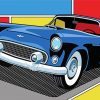 Ford Tbird Art Paint By Numbers