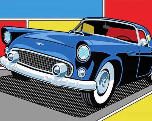 Ford Tbird Art Paint By Numbers