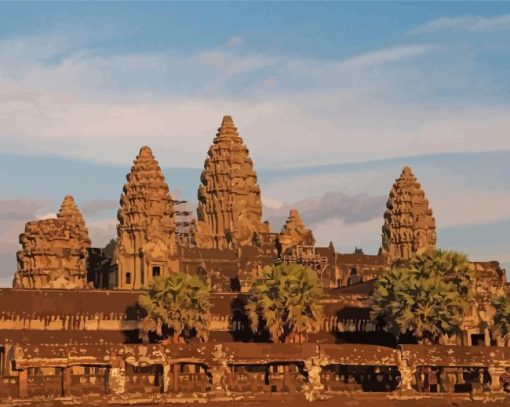 Angkor Thom Siem Reap Paint By Numbers