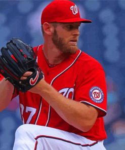 Baseball Player Stephen Strasburg Paint By Numbers
