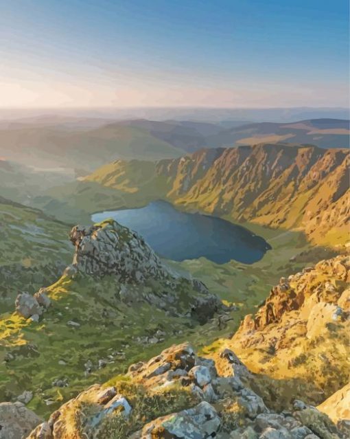 Beautiful View Of Cadair Idris Mountain Paint By Numbers