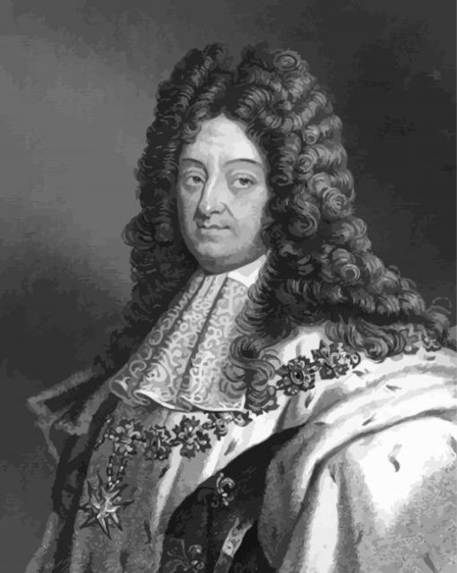 Black And White Louis XIV King Of France Paint By Numbers