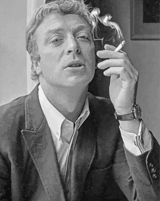 Black And White Michael Caine Paint By Numbers