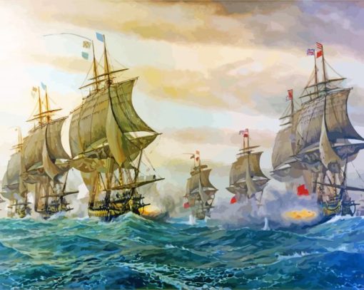 British Navy Ships Art Paint By Numbers