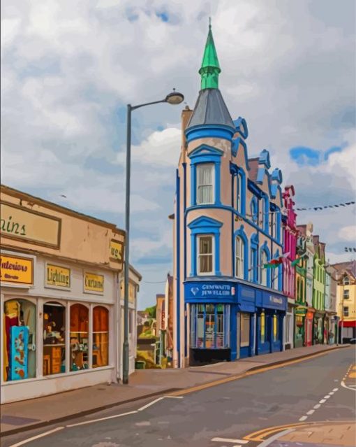 Caernarfon Street Paint By Numbers