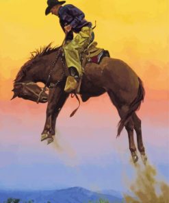 Cowboy In Arizona Illustration Paint By Numbers