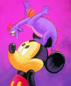 Figment Dragon And Mickey Mouse Paint By Numbers