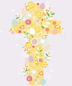Floral Cross Paint By Numbers