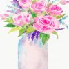 Flowers Mason Jar Art Paint By Numbers
