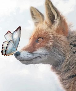 Fox With Butterfly Paint By Numbers