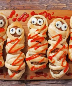 Funny Food With Ketchup Paint By Numbers
