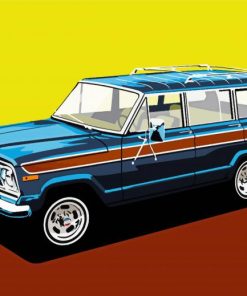 Illustration Jeep Wagoneer Paint By Numbers