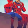 Iron Man And Spider Man Paint By Numbers