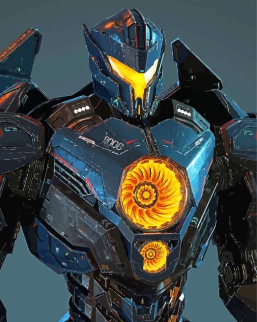 Jaeger Robot Pacific Rim Film Paint By Numbers