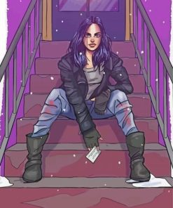 Jessica Jones Character Art Paint By Numbers