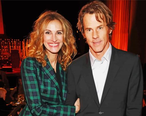 Julia Roberts And Her Husband Paint By Number
